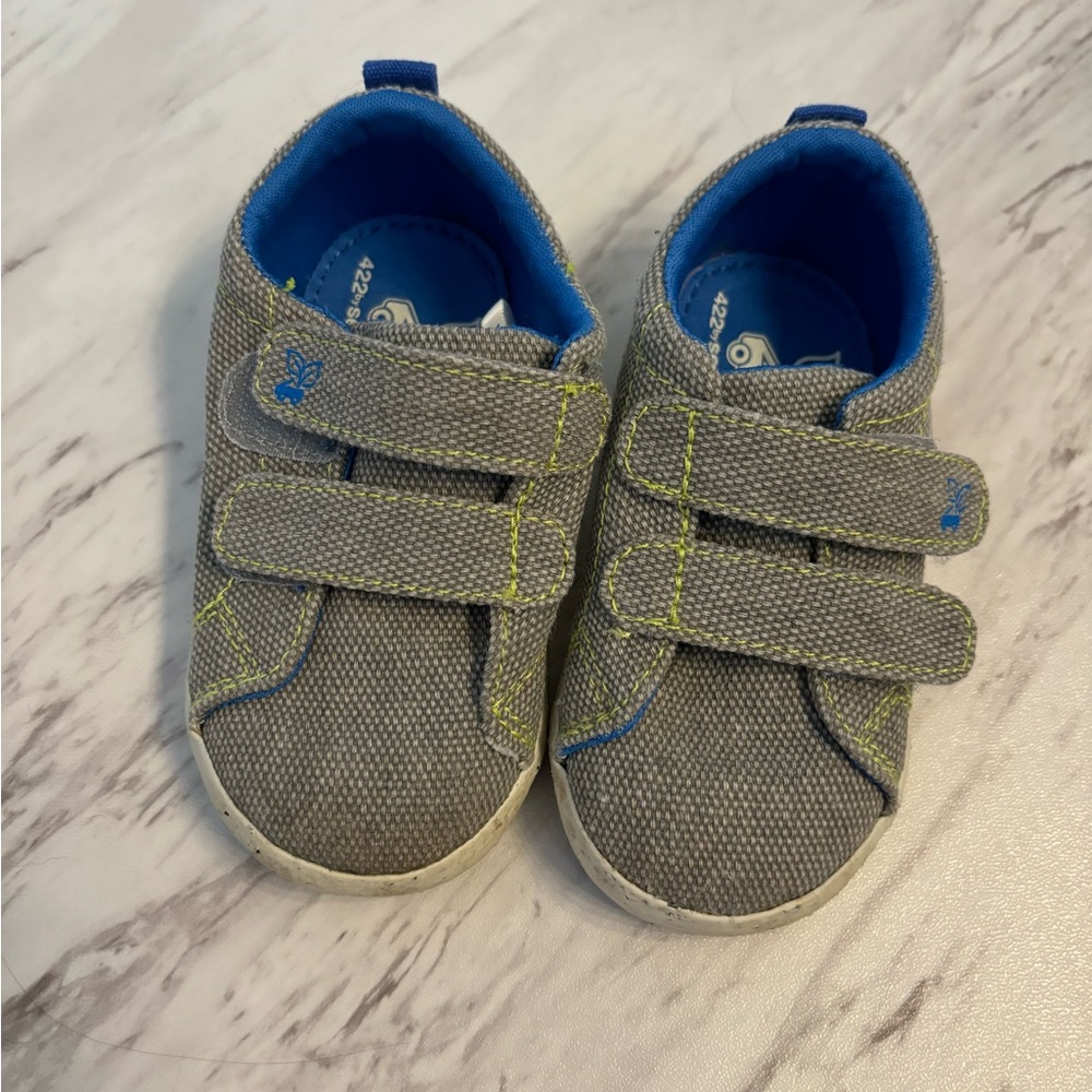 See Kai Run slip on baby/ toddler sneakers-gray- size 5